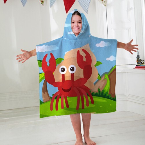 Kids hooded towel poncho - kids,