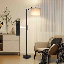 Floor Lamp Free Standing Light with Bulb Linen Shade Remote Control Bedroom