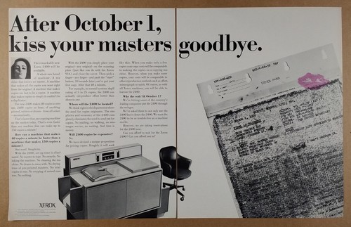 1965 xerox 2400 copier copying - xerox,