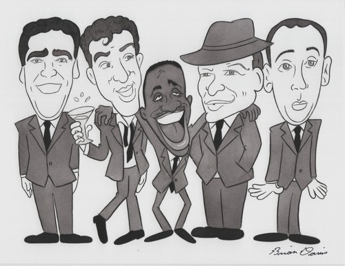 The rat pack caricature art - caricature,