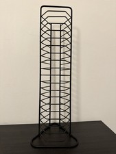 25 CD metal wire rack stand storage holder organizer mini- tower black