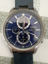 Seiko men solar chronograph - men's,