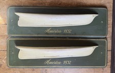 Pair of “America 1852” Half Hull Yacht Models – Country Corner Nautical Décor