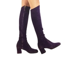 Vintage 60s 70s PURPLE Suede