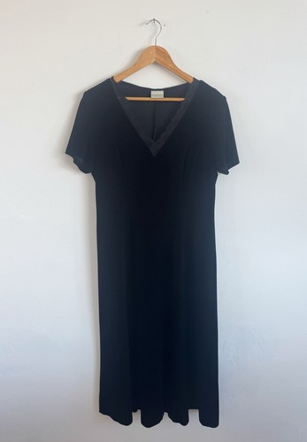 Eastex black solid maxi - black, dress