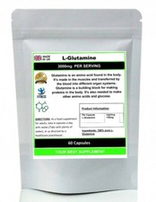 L-Glutamine Capsules 750mg Amino Acids Pure Premium Quality (HIGH ABSORBENT) 
