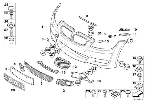 Bmw genuine front bumper panel - genuine,