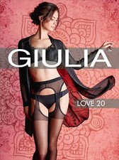 Giulia Love 20 Denier Strip Panty Open Body Open Gusset Tights Suspender Tights