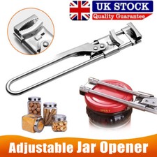 Multifunctional Stainless Steel Jar Opener Adjustable Bottle Lid Beer Gripper UK