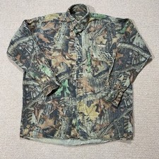 VINTAGE Realtree Camo Shirt Mens Medium NWTF Overshirt Hunting Advantage Timber