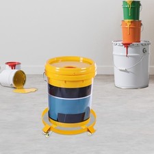 55 Gal Drum Dolly Heavy Duty Steel Barrel Cart with Swivel Caster Transport Cart