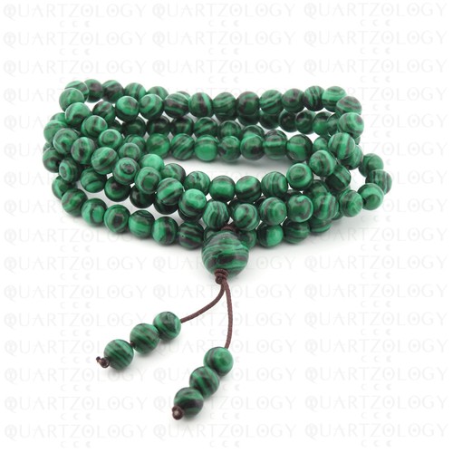 Malachite 108 mala prayer - malachite,