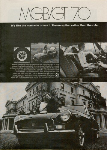 1970 mgb mansion - mgb/gt, couple