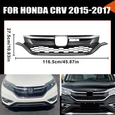 Front Bumper Upper Lower Grille Chrome Honeycomb Grill For Honda CRV 2015-2017