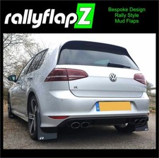 rallyflapZ Mudflaps & Brackets VW Golf R Mk7/7.5 Hatch Black 4mm PVC *G R-Silver