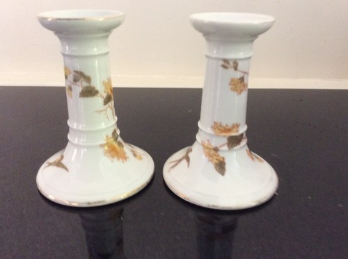 Pair china candlesticks - pair,