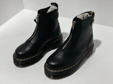 Dr. Martens Jetta Women's Leather Platform Boots - Black Polished Smooth UK 4