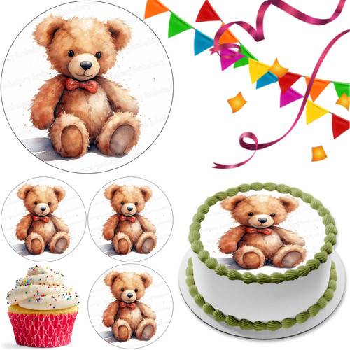 Teddy bear cake topper party - bear,