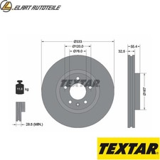 2x Brake Disc 92121305 for VW California/T5/Camper Transporter/Van/Bus 2.0L