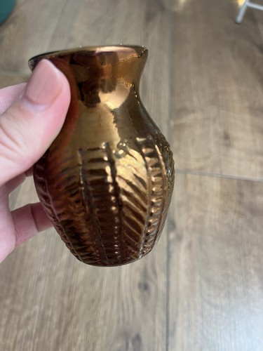 Vintage bronze mini vase - vintage,