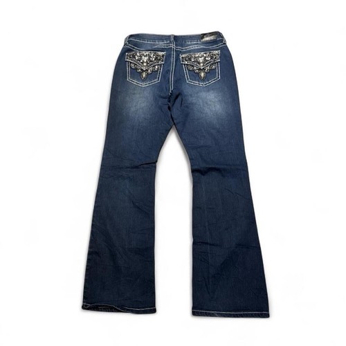 Y2k love indigo blue bootcut - indigo,