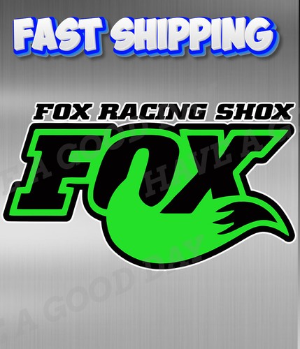 Fox racing green logo sticker - green,