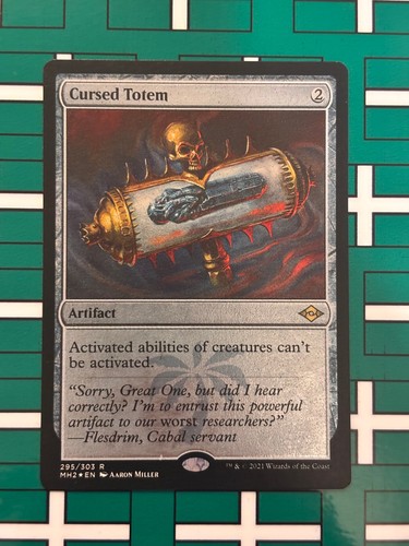 Cursed totem mtg - totem, etched)