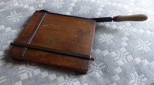 Vintage Wooden Guillotine Paper Card Cutter