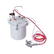 Pressure Pot Paint Spray Tank 2/10/15L 45/60PSI Tool Painting Coating+Gun Kit