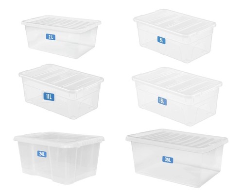 Clear plastic storage boxes - plastic,