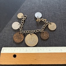 Coin Bracelet In Silver Tone-