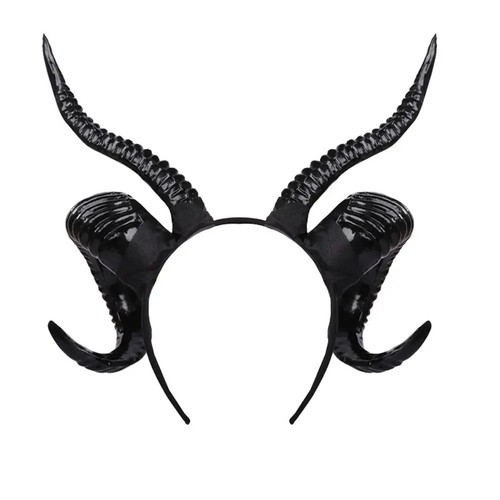 Black devil horn headband - devil,