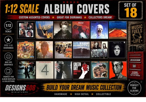 Scale miniature lp album - 1:12,
