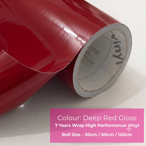 Deep red gloss vinyl sticky - vinyl,