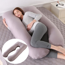 Pregnancy Pillow U-Shaped Maternity For Sleeping With Removable Cotton Cover