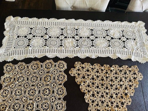 Antique handmade crochet lace - antique,