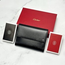 Cartier Playing Cards Leather Case Set- Red & Black Card Decks Rare AD VIP Gift