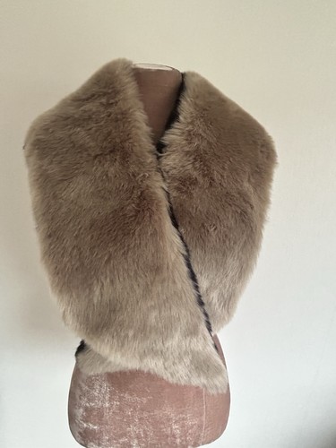 Linea taupe faux fur stole - faux,