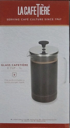 Cafetiere cup 1l glass - la,