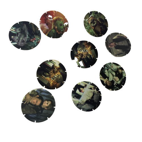 Star wars trilogy tazos - star,