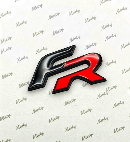 Black red metal decal - black,