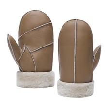  Men Leather Mittens Shearling