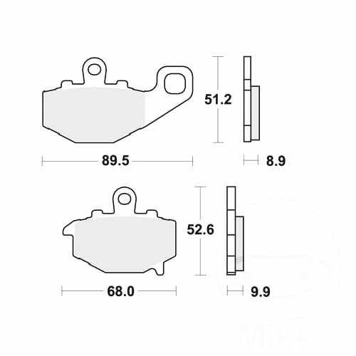 Trw brake pads rear - rear, 1