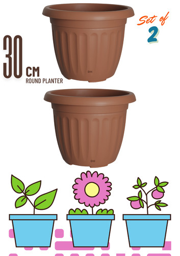 30cm round garden planter - 30cm,