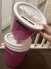 Charity Donation Collection Money Bucket/Box Thank you labels  & security ties