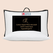 Cotton Piped Pillow Microloft