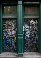 Various New York Doors - Graffiti photozine - Zine Krink NYC