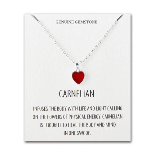 Carnelian gemstone heart - carnelian,