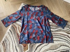 Woman’s Brand New Size 10 Sea Salt Cornwall Feather Design Blue And Red Blouse
