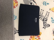 Hugo Boss - Document Folder - A4+ size, Blue leather - used/marks